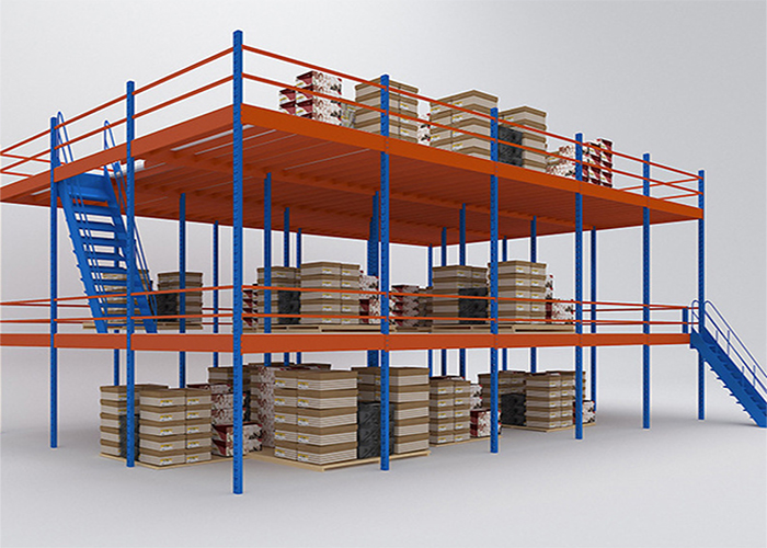 三层阁楼式货架